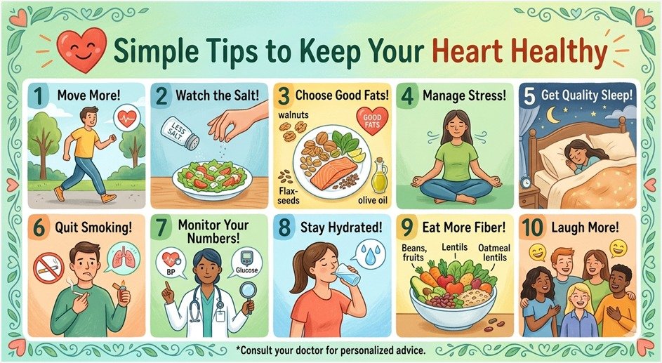 Simple Tips to Keep Your Heart Healthy by best cardiologist doctor in gujarat